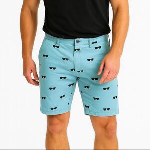 Flex Plugg Blue Sunglasses Print Shorts Men’s Size 34